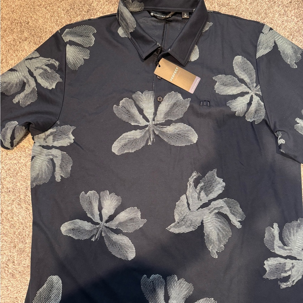 NWT Men's Black Floral Shirt
